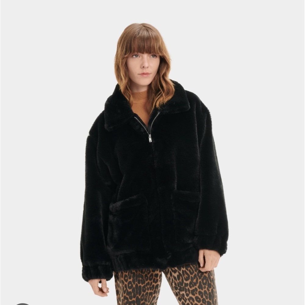 UGG Kianna Faux Fur Black Jacket - NEW, never worn but no tags